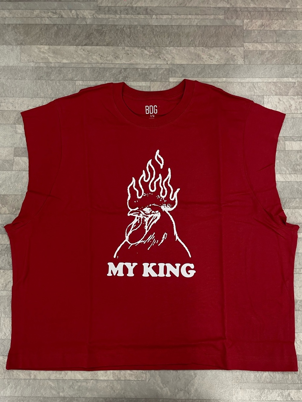 (UO-128) Urban Outfitters BDG Graphic Muscle Tee